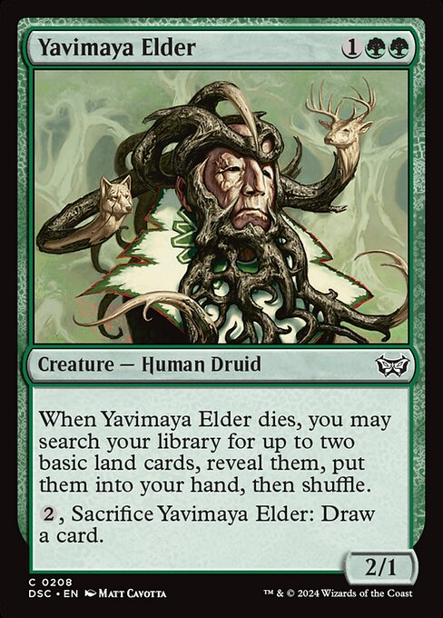 Yavimaya Elder - Duskmourn: House of Horror Commander (#208) - Illustrated by Matt Cavotta - Magic: The Gathering Card