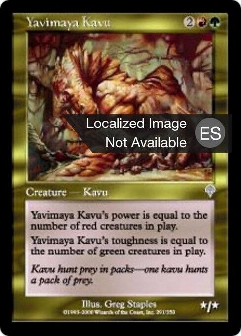 Kavu de Yavimaya (Yavimaya Kavu) - Invasion (#291) - Illustrated by Greg Staples - Magic: The Gathering Card