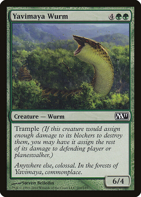 Yavimaya Wurm - Magic 2011 Magic card