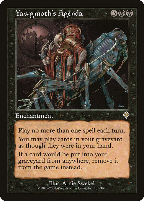 Yawgmoth's Agenda - Invasion Magic card