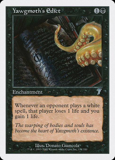 Yawgmoth's Edict - Seventh Edition Magic card