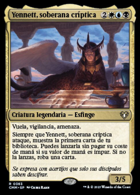 Yennett, soberana críptica (Yennett, Cryptic Sovereign) - Commander Masters (#363) - Illustrated by Chris Rahn - Magic: The Gathering Card