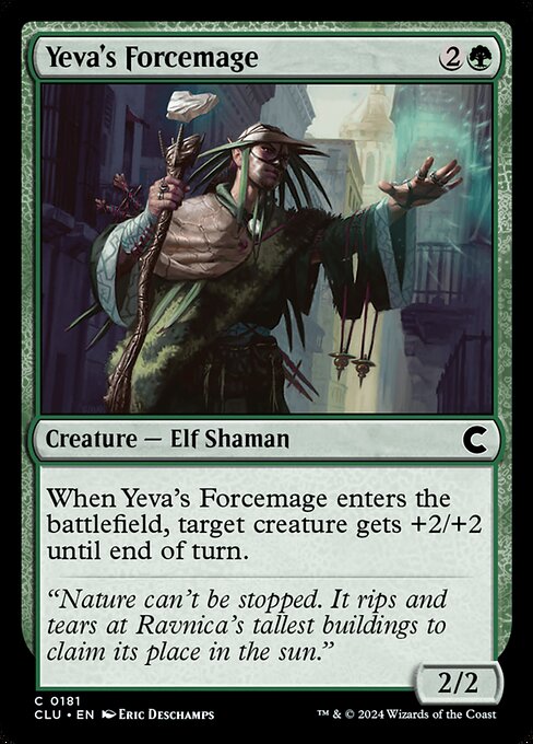 Yeva's Forcemage - Ravnica: Clue Edition Magic card