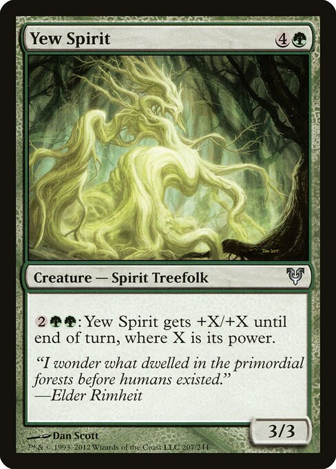 紫杉精怪 (Yew Spirit) - Avacyn Restored (#207) - Illustrated by Dan Murayama Scott - Magic: The Gathering Card