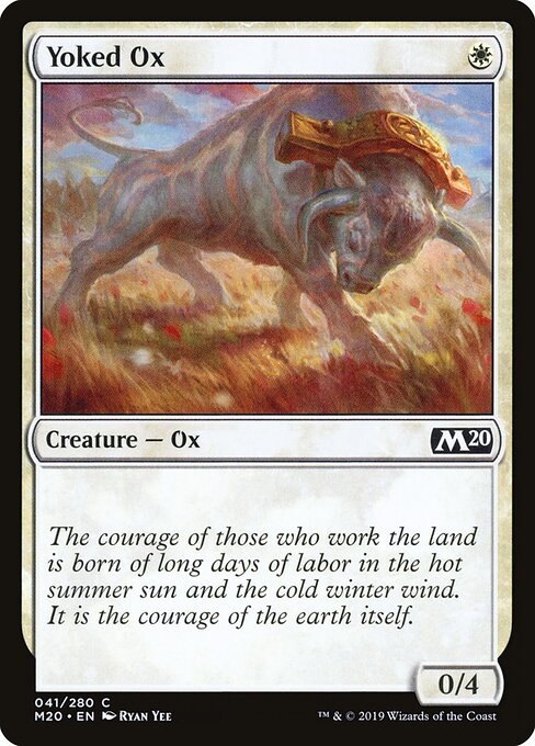 Yoked Ox - Core Set 2020 Magic card
