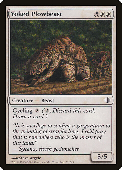 Yoked Plowbeast - Shards of Alara Magic card