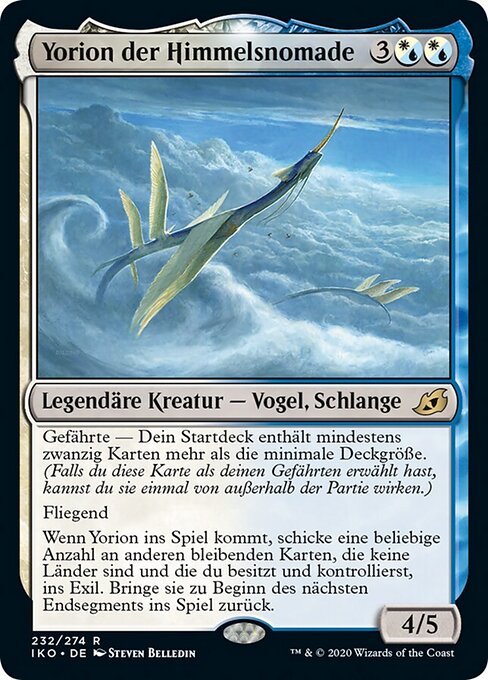Yorion, Sky Nomad - Ikoria: Lair of Behemoths Promos (#232s) - Illustrated by Steven Belledin - Magic: The Gathering Card