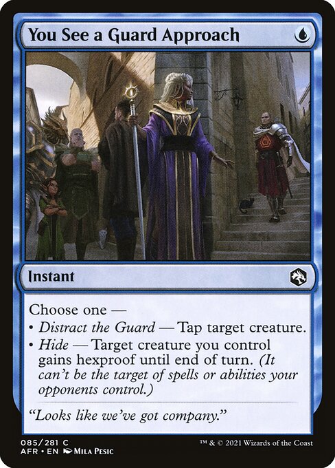 You See a Guard Approach - Adventures in the Forgotten Realms Magic card