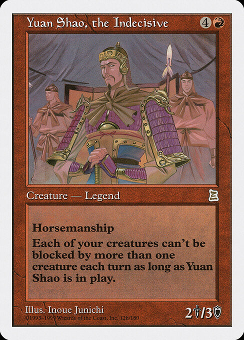 Yuan Shao, the Indecisive - Portal Three Kingdoms Magic card