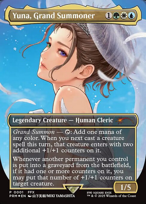 Yuna, Grand Summoner - Wizards Play Network 2025 (#16) - Illustrated by Miki Yamashita - Magic: The Gathering Card