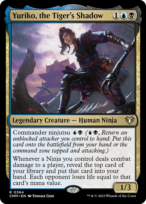 Yuriko, the Tiger's Shadow - Commander Masters (#364) - Illustrated by Yongjae Choi - Magic: The Gathering Card