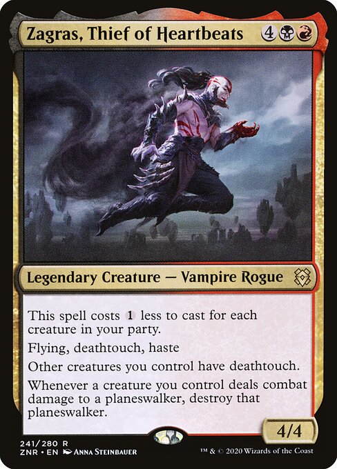 Zagras, Thief of Heartbeats - Zendikar Rising (#241) - Illustrated by Anna Steinbauer - Magic: The Gathering Card