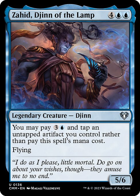 Zahid, Djinn of the Lamp - Commander Masters Magic card
