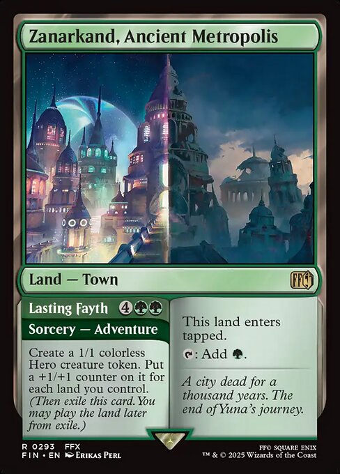 Zanarkand, Ancient Metropolis // Lasting Fayth - Final Fantasy Magic card