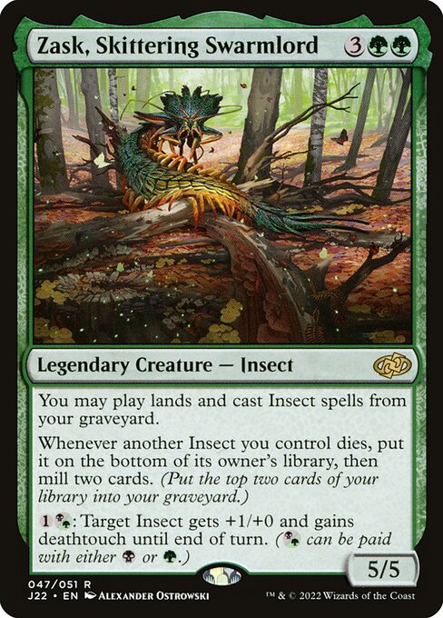 Zask, Skittering Swarmlord - Jumpstart 2022 Magic card