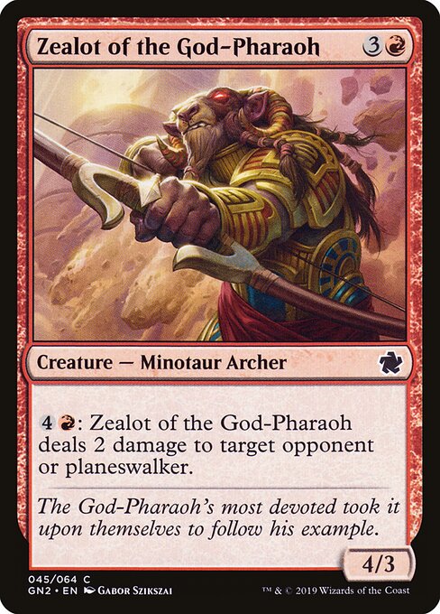 Zealot of the God-Pharaoh - Game Night 2019 Magic card