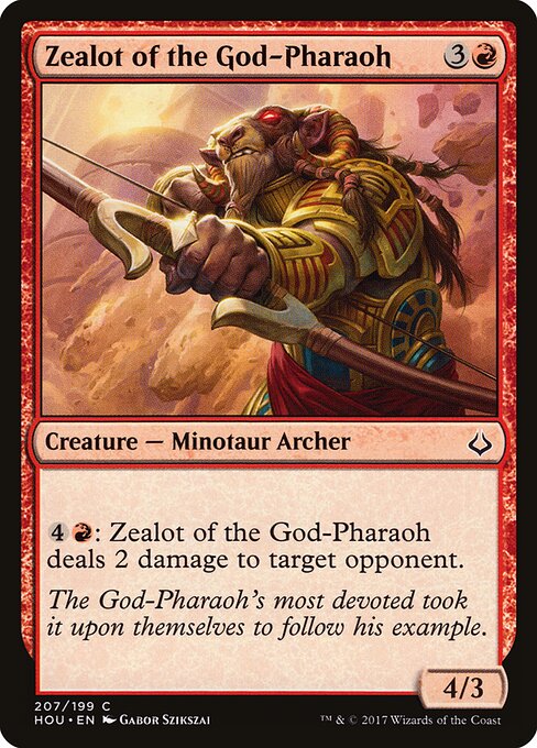 Zealot of the God-Pharaoh - Hour of Devastation (#207) - Illustrated by Gabor Szikszai - Magic: The Gathering Card