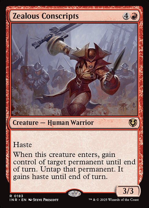 Zealous Conscripts - Innistrad Remastered (#183) - Illustrated by Steve Prescott - Magic: The Gathering Card
