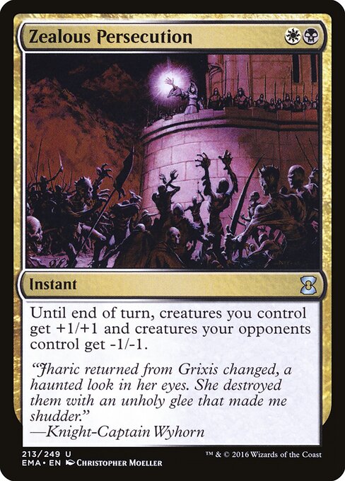 Zealous Persecution - Eternal Masters (#213) - Illustrated by Christopher Moeller - Magic: The Gathering Card