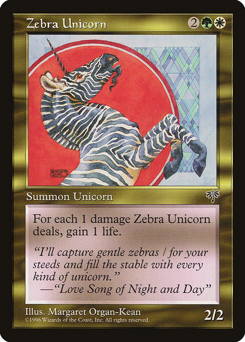 Zebra Unicorn - Mirage Magic card