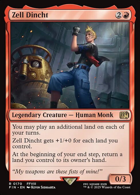 Zell Dincht - Final Fantasy Magic card