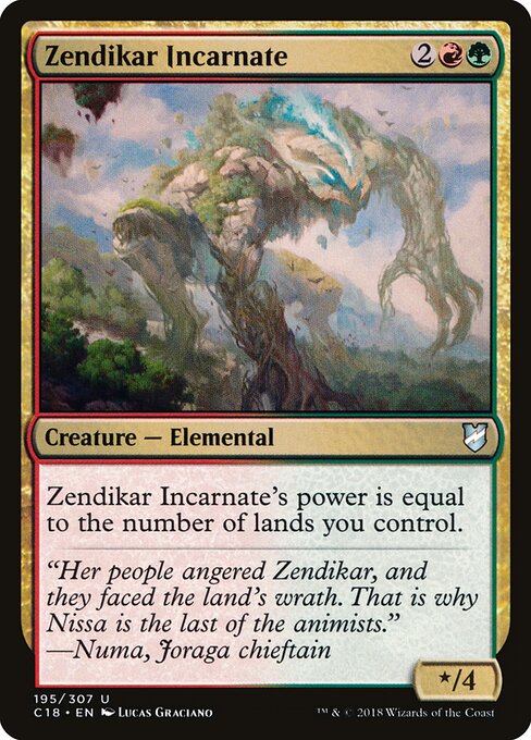 Zendikar Incarnate - Commander 2018 (#195) - Illustrated by Lucas Graciano - Magic: The Gathering Card