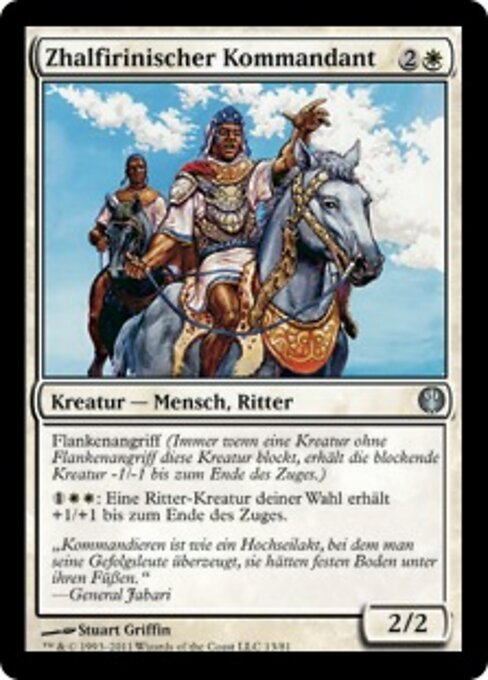 Zhalfirinischer Kommandant (Zhalfirin Commander) - Duel Decks: Knights vs. Dragons (#13) - Illustrated by Stuart Griffin - Magic: The Gathering Card