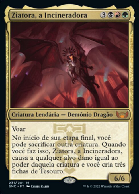 焼却するもの、ジアトラ (Ziatora, the Incinerator) - Modern Horizons 3 Commander (#279) - Illustrated by Chris Rahn - Magic: The Gathering Card