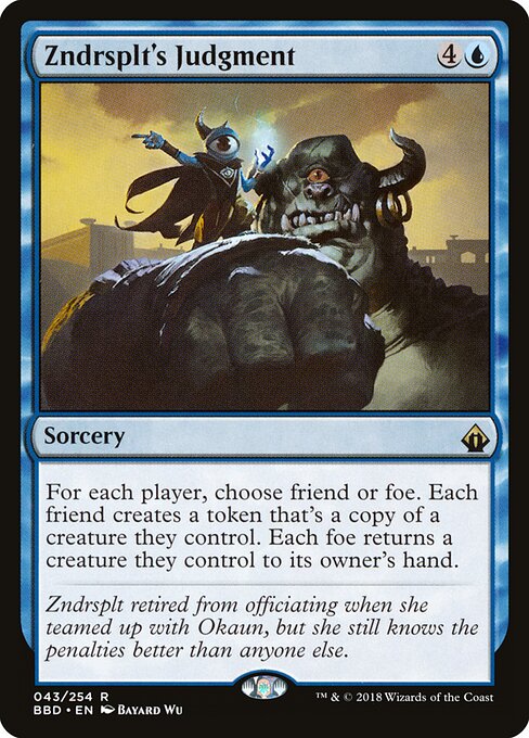 Правосудие Зндрсплт (Zndrsplt's Judgment) - New Capenna Commander (#240) - Illustrated by Bayard Wu - Magic: The Gathering Card