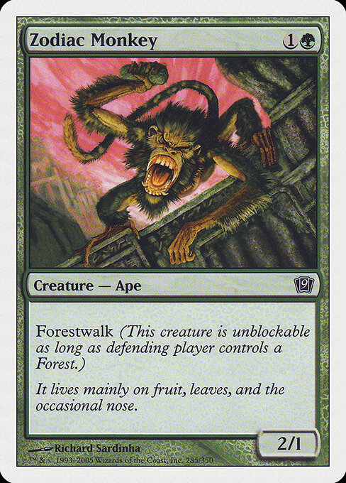 Zodiac Monkey - Ninth Edition Magic card