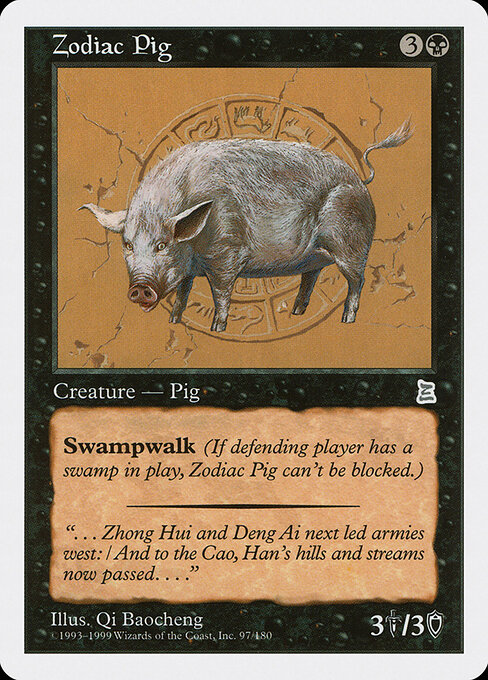 Zodiac Pig - Portal Three Kingdoms Magic card