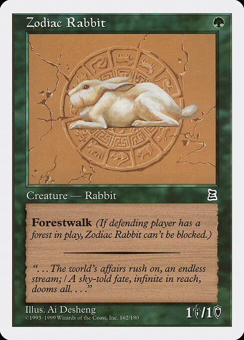 Zodiac Rabbit - Portal Three Kingdoms Magic card