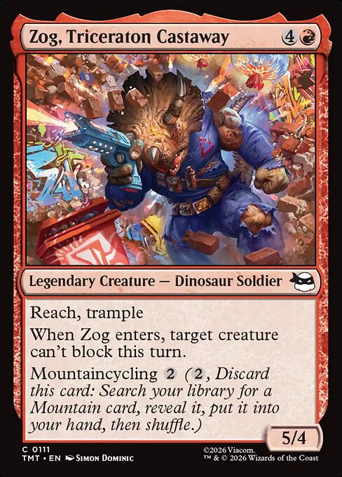 Zog, Triceraton Castaway - Teenage Mutant Ninja Turtles Magic card