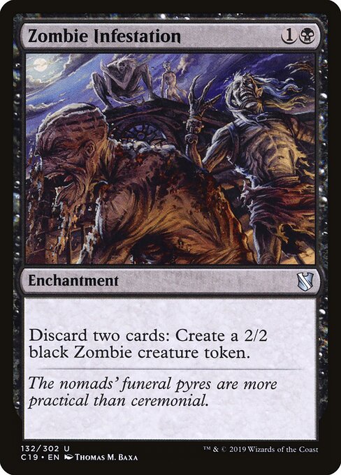 ゾンビの横行 (Zombie Infestation) - Commander 2019 (#132) - Illustrated by Thomas M. Baxa - Magic: The Gathering Card