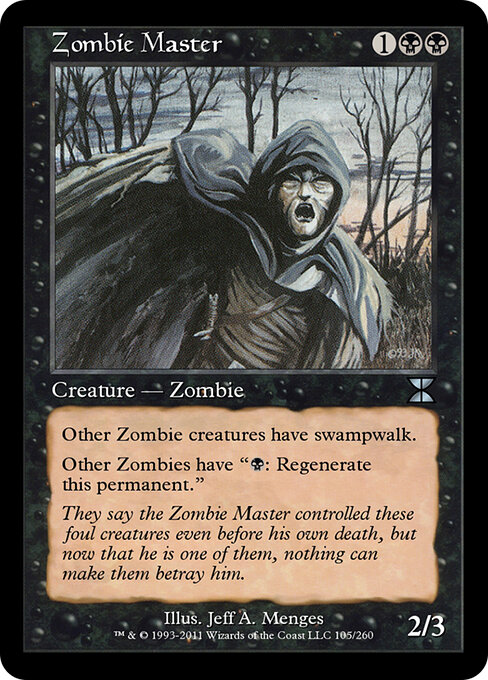 Zombie Master - Masters Edition IV (#105) - Illustrated by Jeff A. Menges - Magic: The Gathering Card