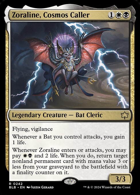 Zoraline, Cosmos Caller - Bloomburrow Magic card