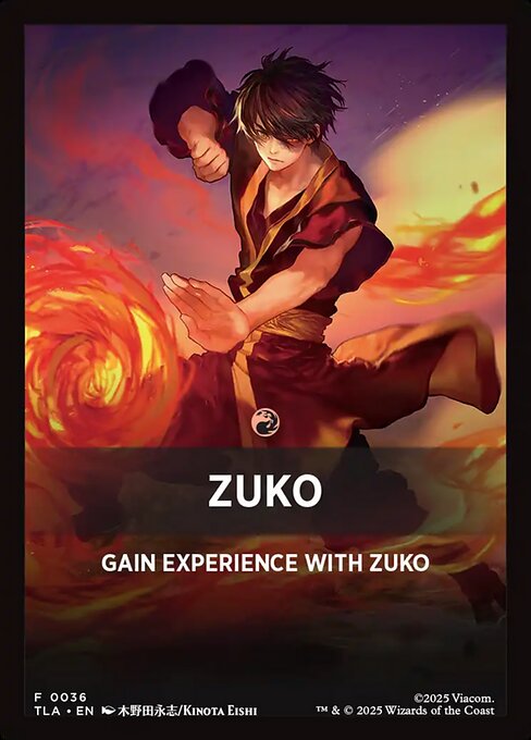 Zuko - Avatar: The Last Airbender Jumpstart Front Cards (#36) - Magic: The Gathering Card