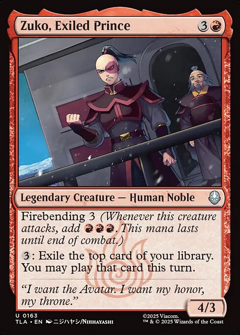 Zuko, Exiled Prince - Avatar: The Last Airbender Magic card