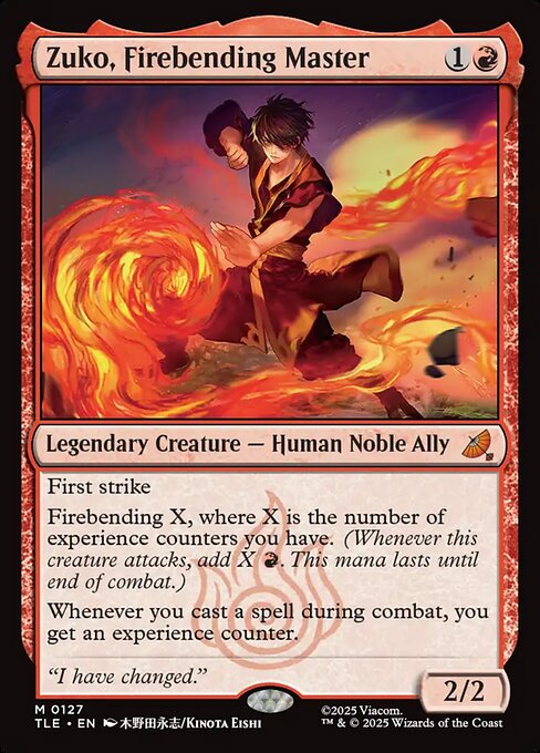 Zuko, Firebending Master - Avatar: The Last Airbender Eternal Magic card