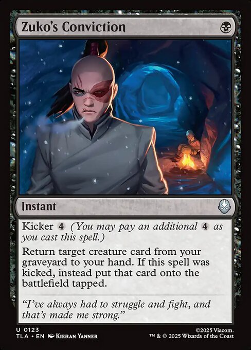Zuko's Conviction - Avatar: The Last Airbender Magic card