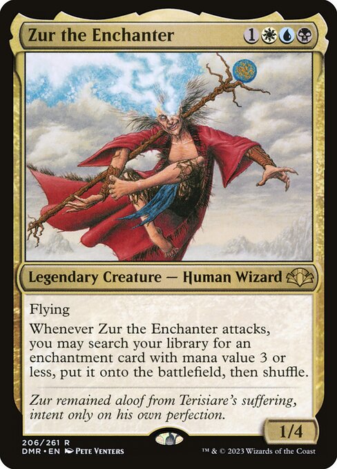 Zur the Enchanter - Dominaria Remastered (#206) - Illustrated by Pete Venters - Magic: The Gathering Card