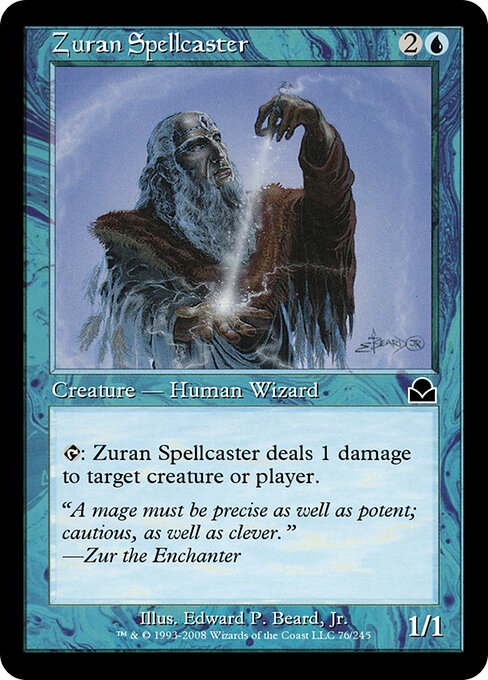 Zuran Spellcaster - Masters Edition II (#76) - Illustrated by Edward P. Beard, Jr. - Magic: The Gathering Card