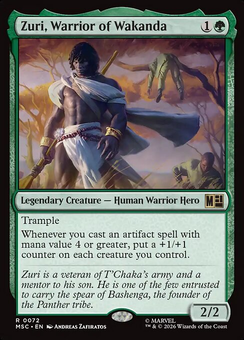 Zuri, Warrior of Wakanda - Marvel Super Heroes Commander Magic card