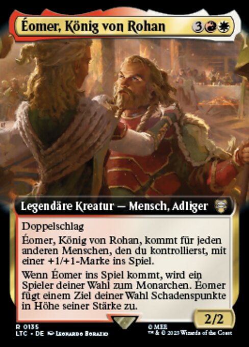 Éomer, König von Rohan (Éomer, King of Rohan) - Tales of Middle-earth Commander (#135) - Illustrated by Leonardo Borazio - Magic: The Gathering Card